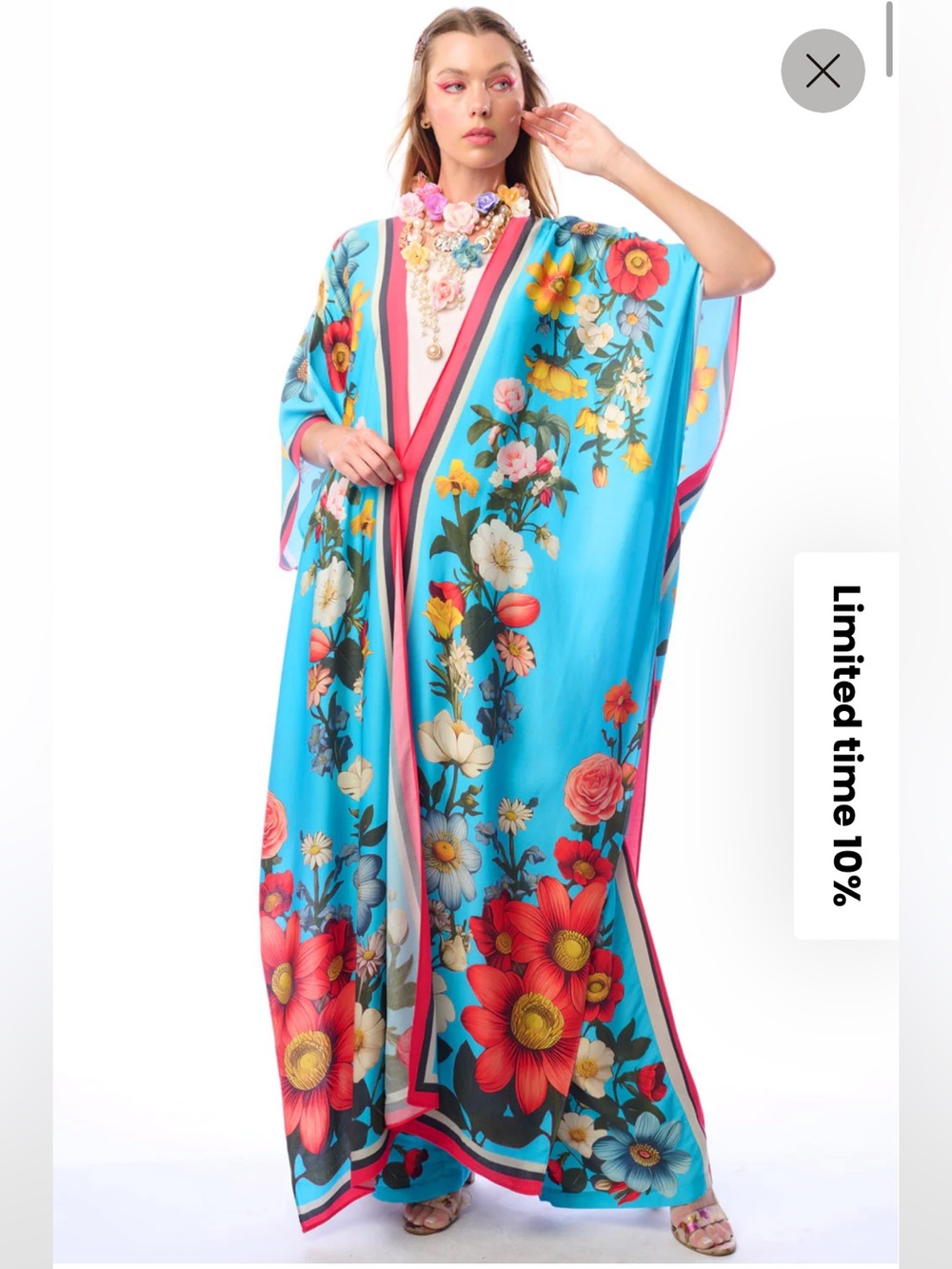 NWT Aratta Silent Journey- Floral Garden Maxi Kimono